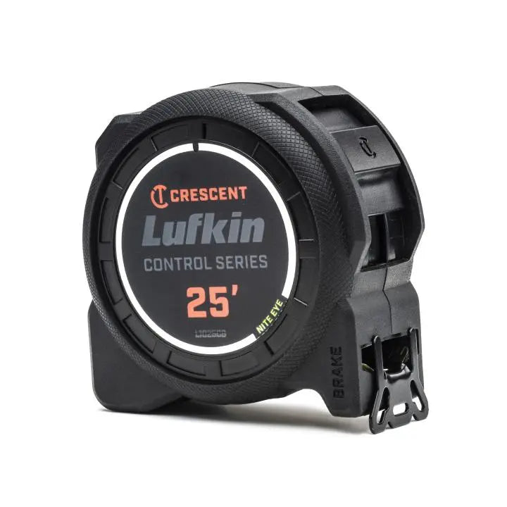 LUFKIN 1-3/16 in x 25 ft Control Series Black Clad Tape Measure - GW L1025CB-02 Measuring Tape LUFKIN