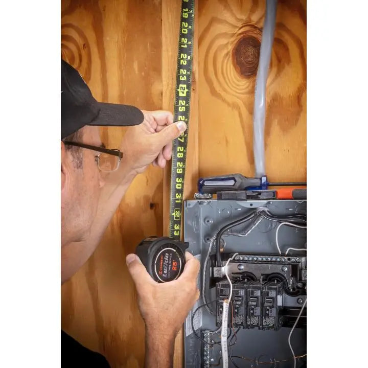 LUFKIN 1-3/16 in x 25 ft Control Series Black Clad Tape Measure - GW L1025CB-02 Measuring Tape LUFKIN