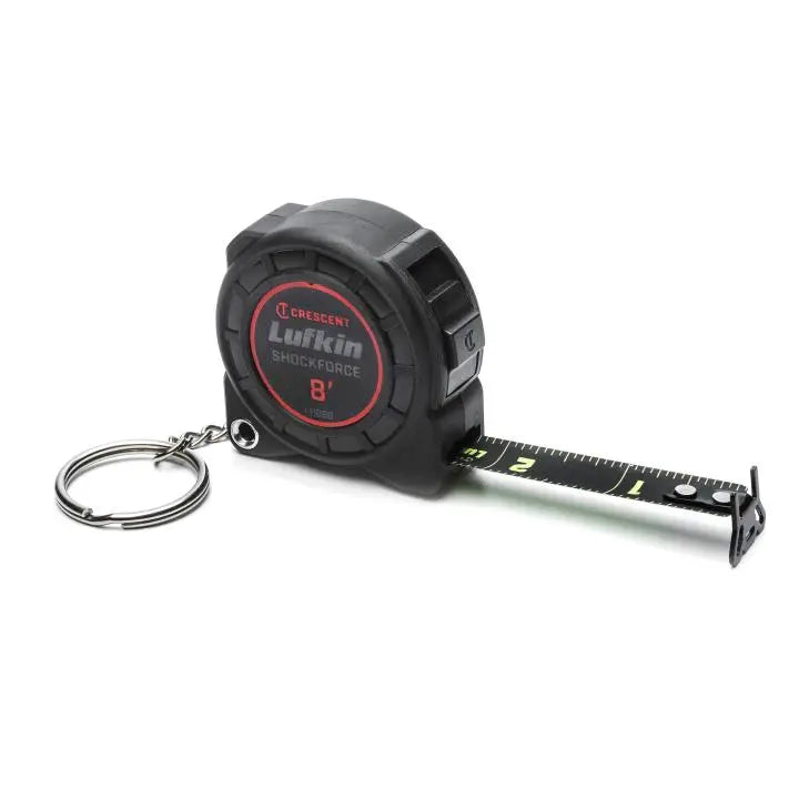 LUFKIN TAPE, KEYCHAIN, BLACK BLADE, 1/2"X8' L1108B Keychain LUFKIN