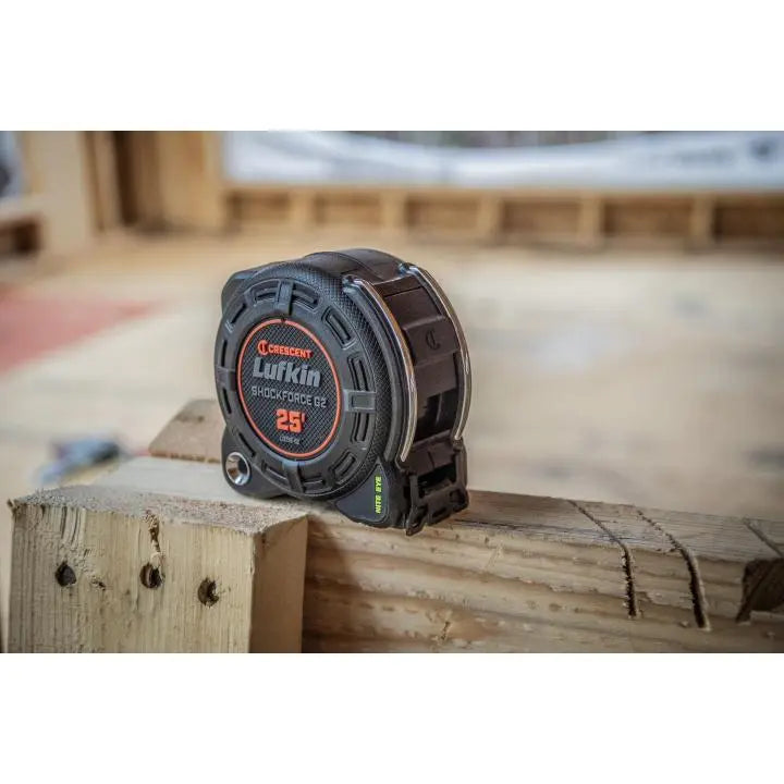 LUFKIN 1-1/4 in x 25 ft Shockforce Nite Eye G2 Tape Measure - GW L1225B-02 Measuring Tape LUFKIN