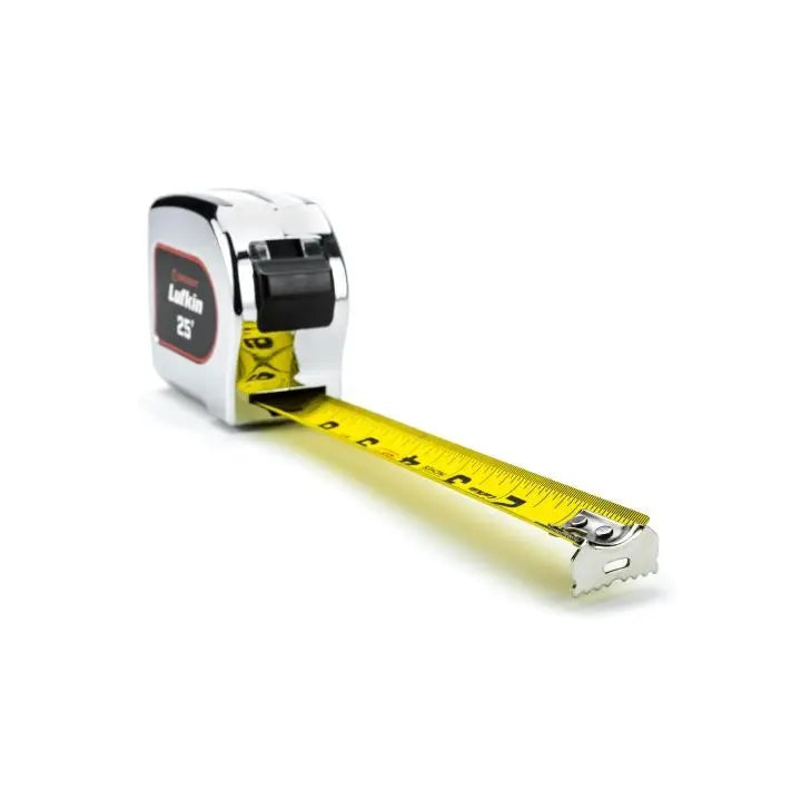 LUFKIN 1-1/8 in x 26 ft Chrome Case Yellow Clad Tape Measure - GW L925CME-02 Measuring Tape LUFKIN