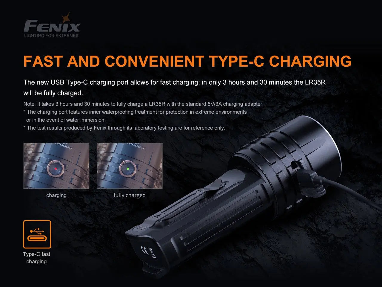 Fenix 10000 Lumen Rechargeable Flashlight - F FX-LR35R Fenix