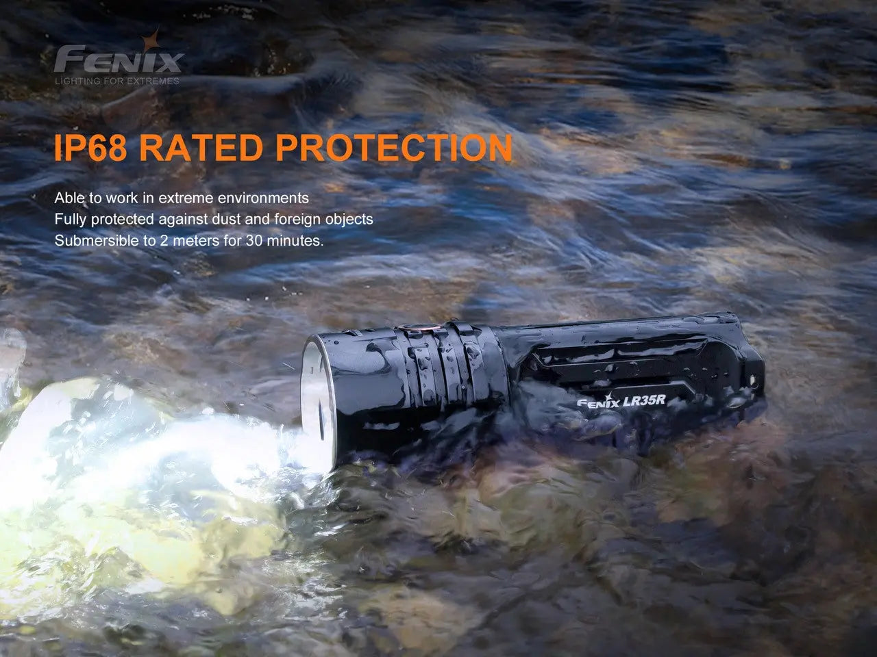Fenix 10000 Lumen Rechargeable Flashlight - F FX-LR35R Fenix