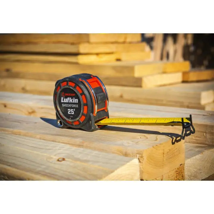 LUFKIN 1-3/16 in x 25 ft Shockforce G1 Dual Sided Tape Measure - GW L1125-02 Measuring Tape LUFKIN