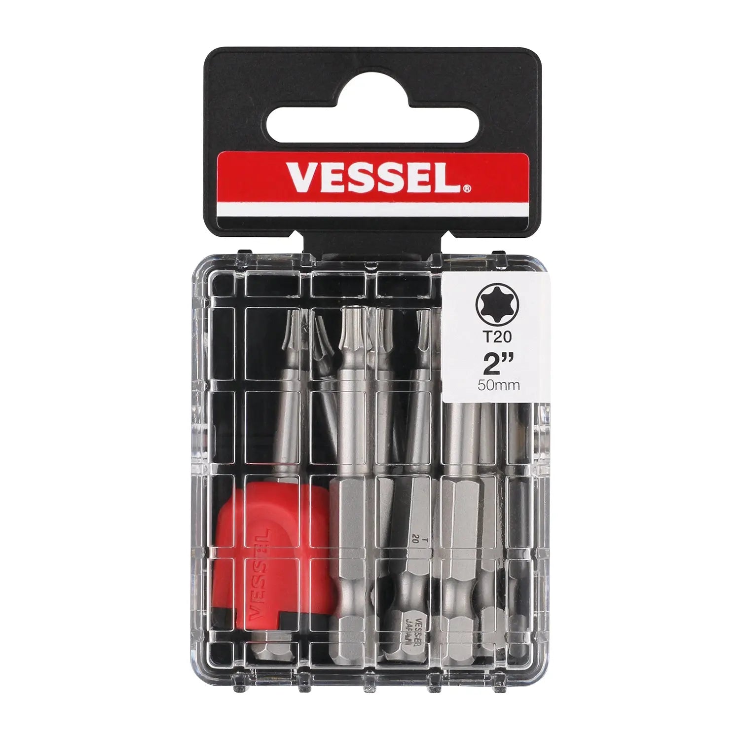 Vessel Tools Set of 10 Neck Torsion Power Bit with Magnetic Enhancer, T20 x 50mm - VL MGETX2050P10T Vessel Tools