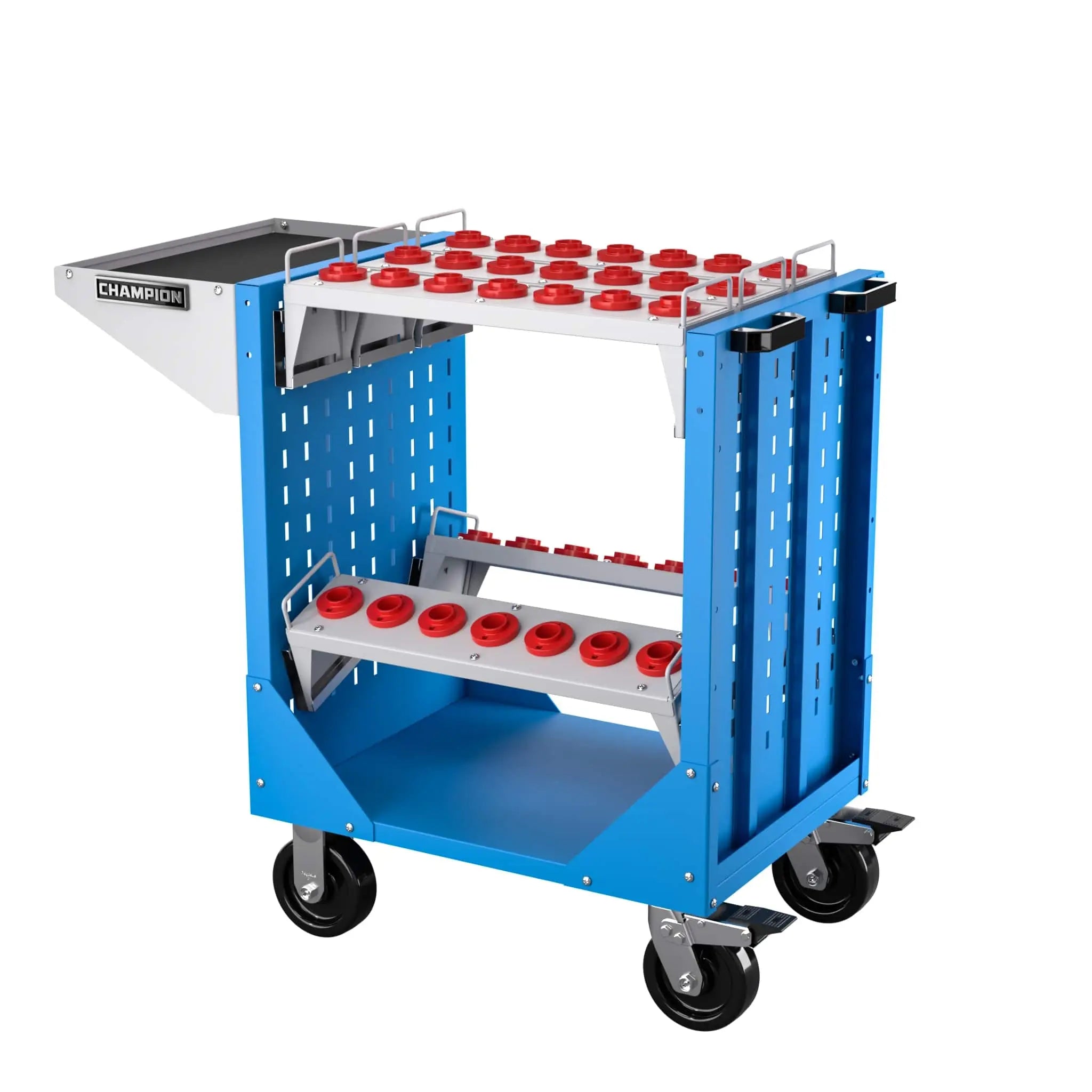Champion Tool CNC Transport Cart with 35 CAT30 Tool Capacity, 40 W x 36-3/4 H x 20-1/4 D in - CM NCTC30 Champion Tool Storage