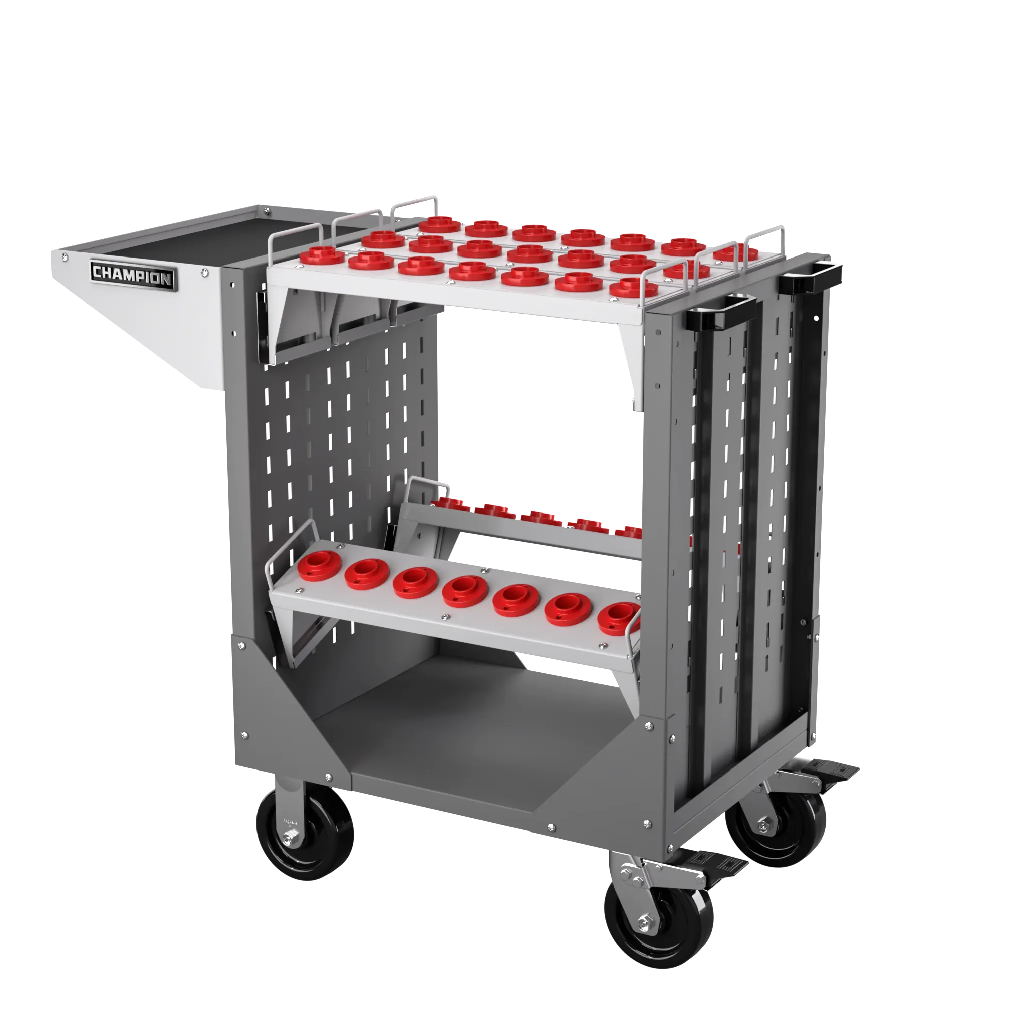 Champion Tool CNC Transport Cart with 35 CAT30 Tool Capacity, 40 W x 36-3/4 H x 20-1/4 D in - CM NCTC30 Champion Tool Storage
