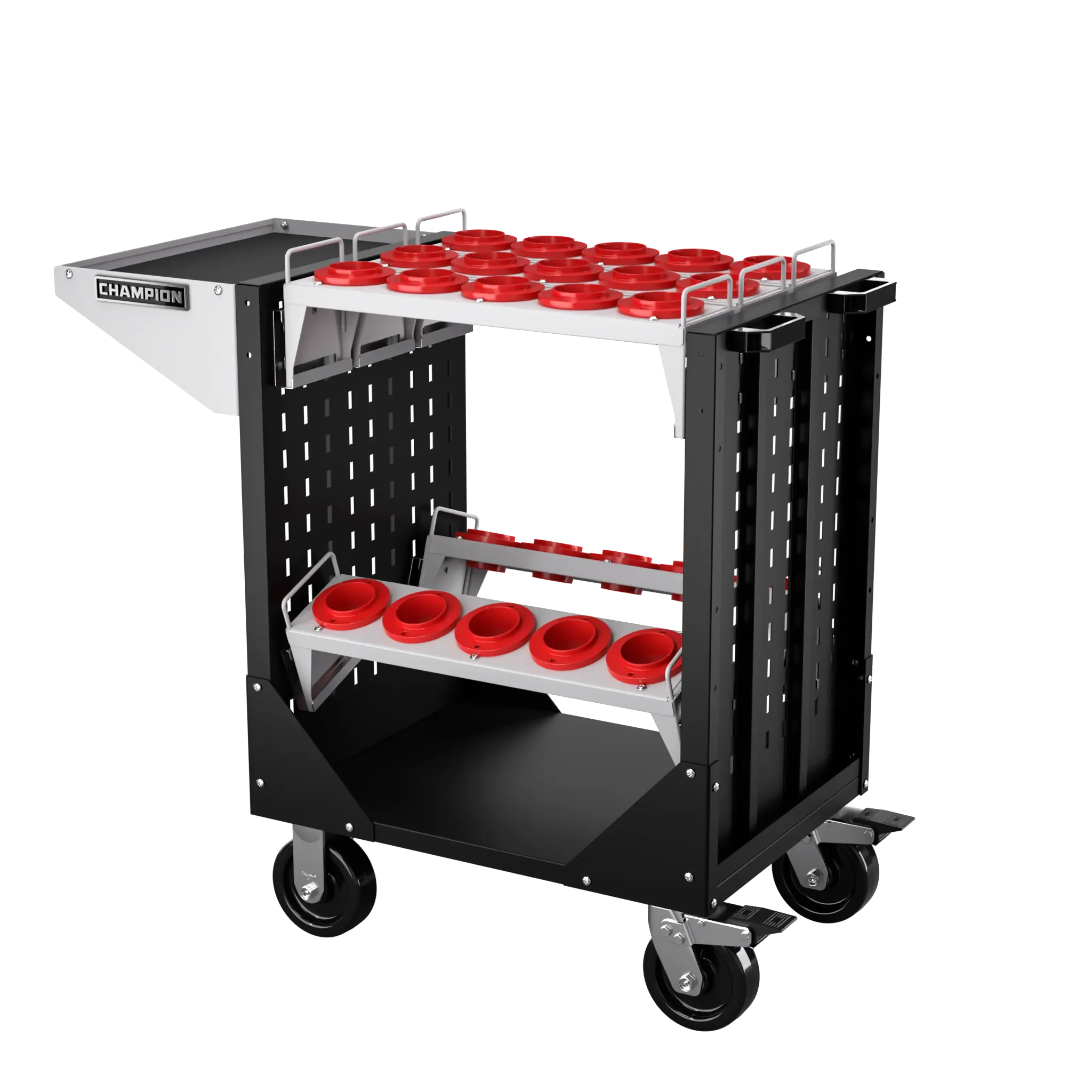 Champion Tool CNC Transport Cart with 25 CAT50 Tool Capacity, 40 W x 36-3/4 H x 20-1/4 D in - CM NCTC50 Champion Tool Storage