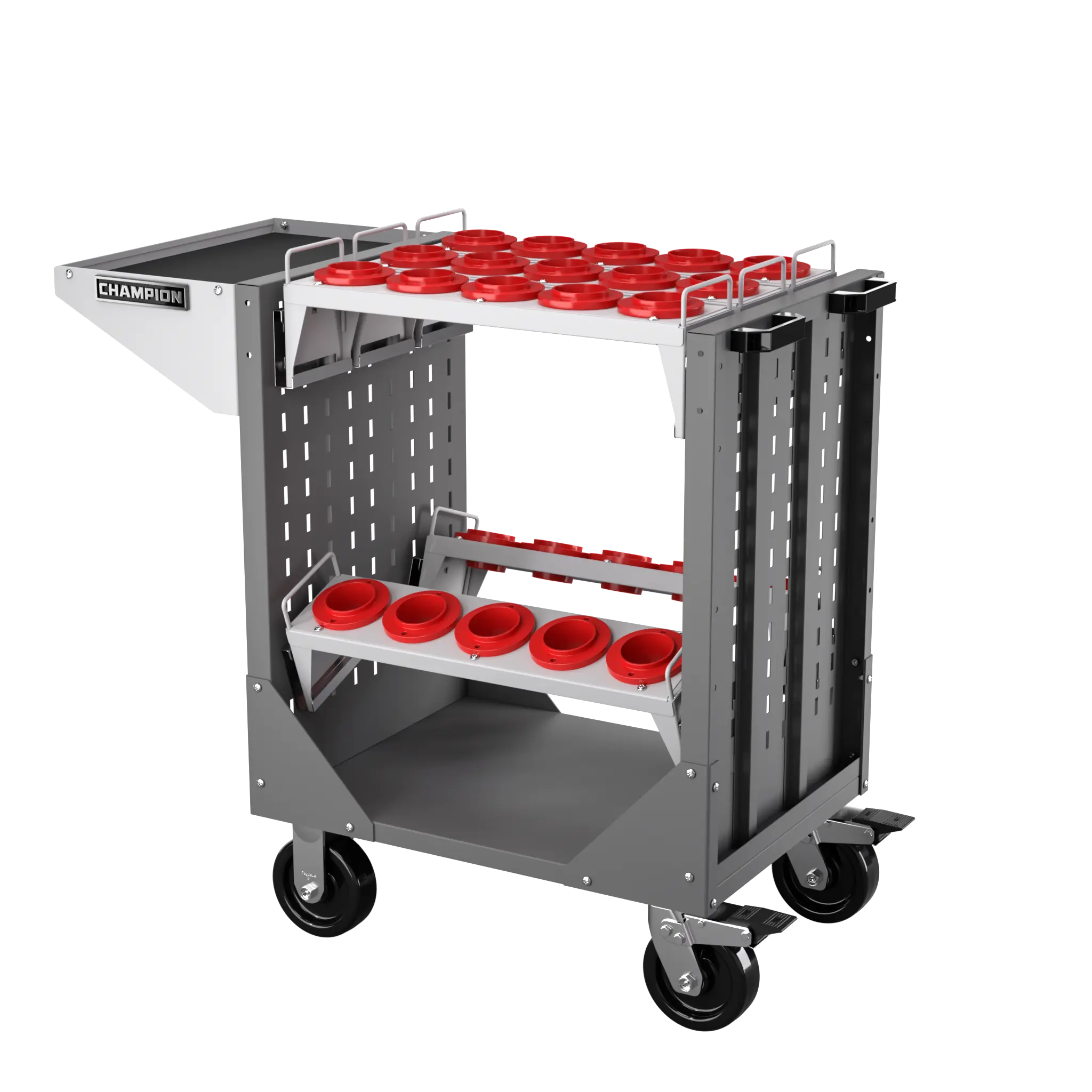 Champion Tool CNC Transport Cart with 25 CAT50 Tool Capacity, 40 W x 36-3/4 H x 20-1/4 D in - CM NCTC50 Champion Tool Storage