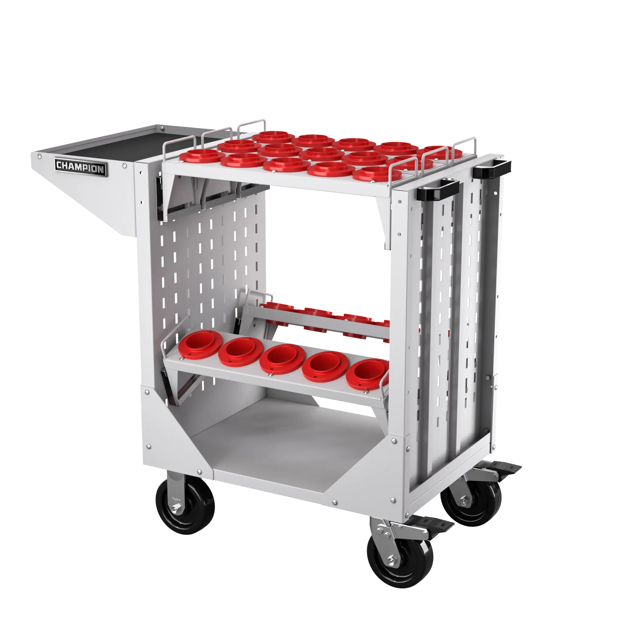 Champion Tool CNC Transport Cart with 25 CAT50 Tool Capacity, 40 W x 36-3/4 H x 20-1/4 D in - CM NCTC50 Champion Tool Storage