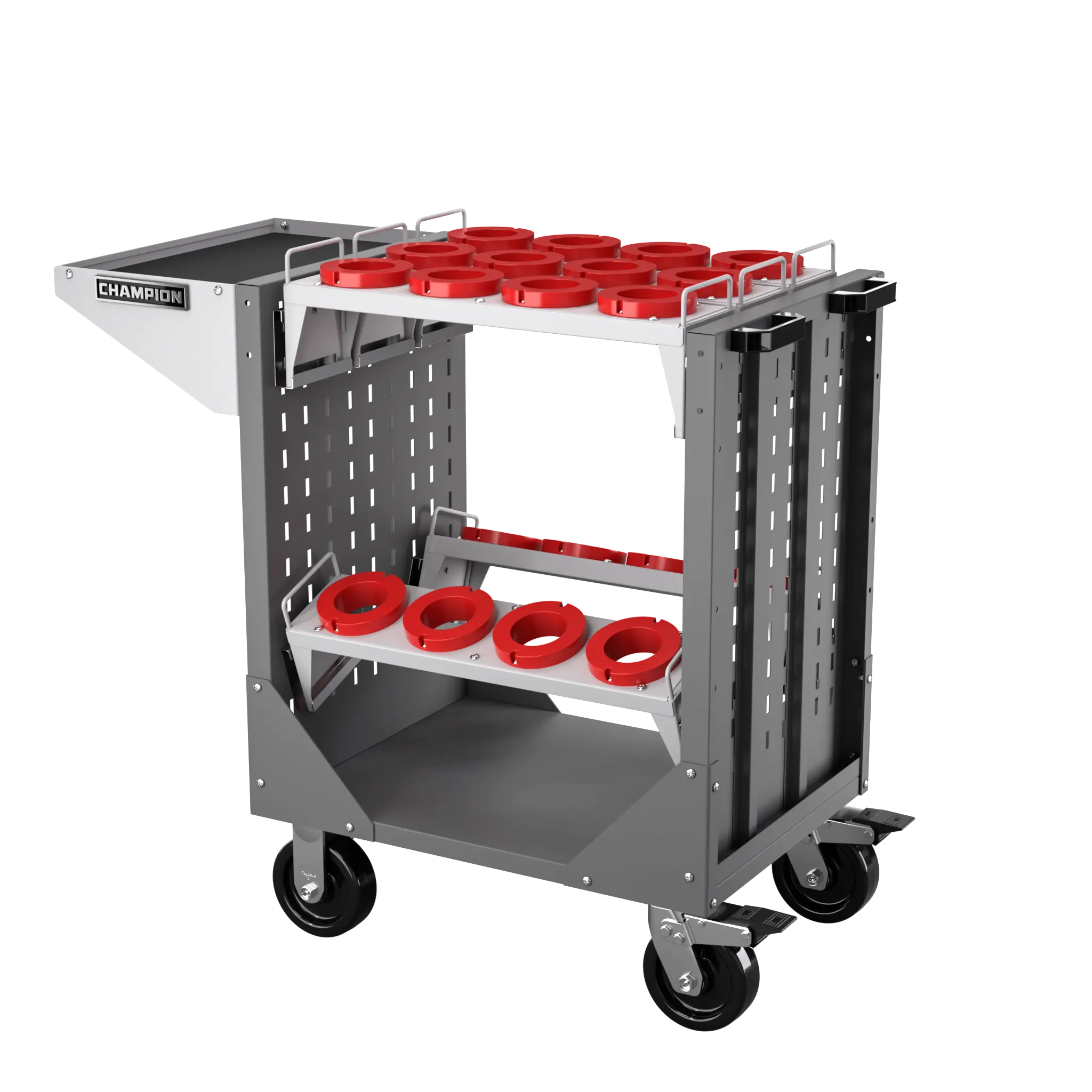 Champion Tool CNC Transport Cart with 20 HSK100 Tool Capacity, 40 W x 36-3/4 H x 20-1/4 D in - CM NCTCH100 Champion Tool Storage