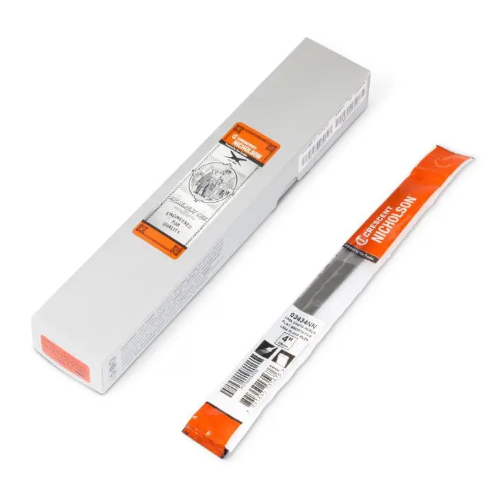 NICHOLSON Flat Double Cut Smooth File, 4 in - GW 03434NN NICHOLSON