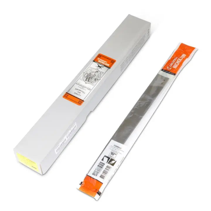 NICHOLSON Flat Double Cut Second File, 10 in - GW 03698NN NICHOLSON