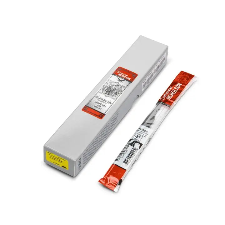 NICHOLSON Half Round Double Cut Second File, 4 in - GW 04729N NICHOLSON