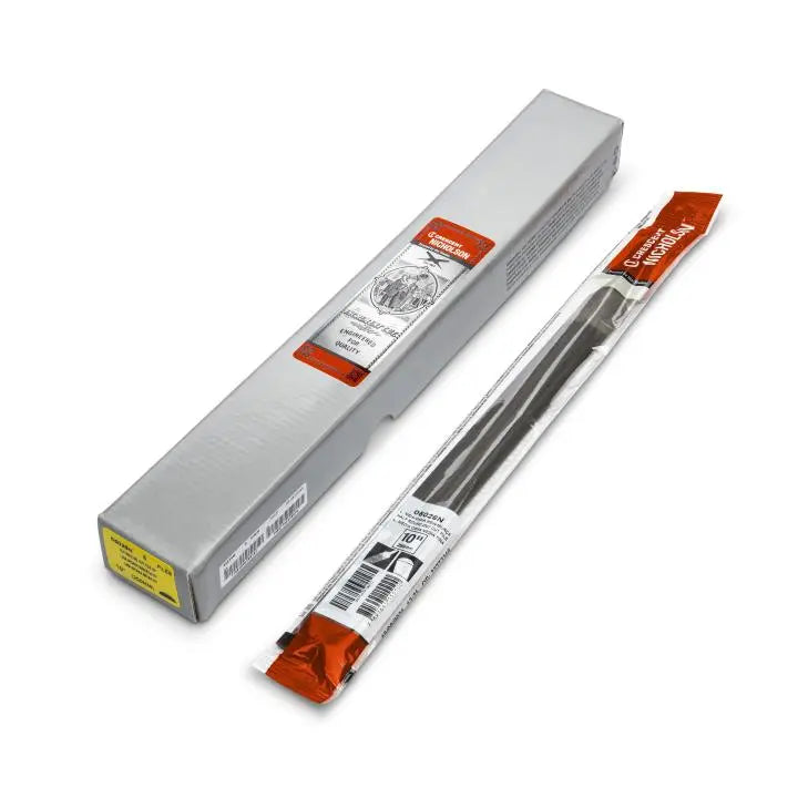 NICHOLSON Half Round Double Cut Second File, 10 in - GW 05026N NICHOLSON