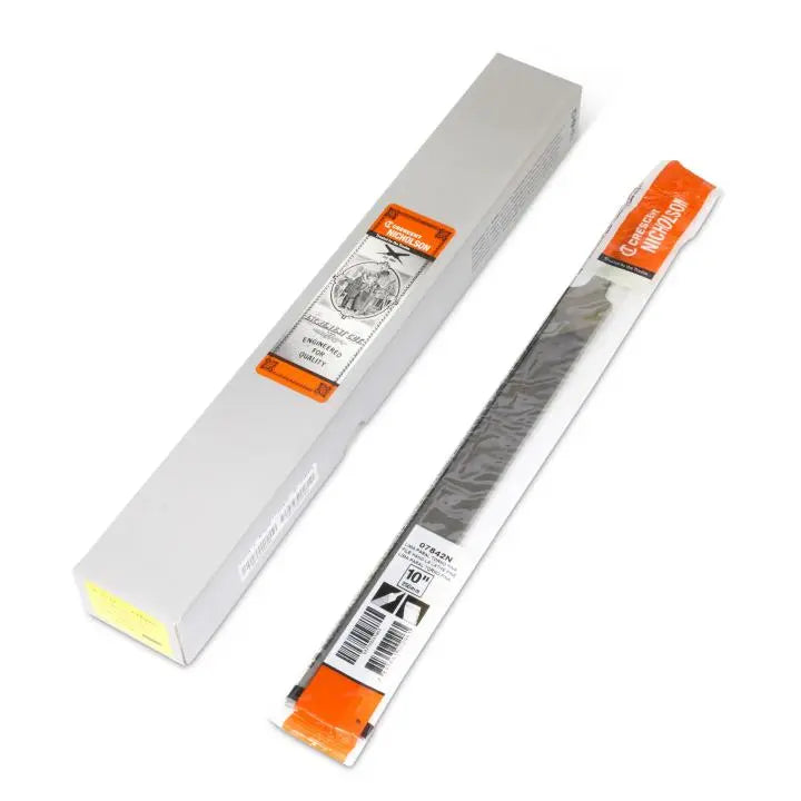 NICHOLSON Flat Fine Cut Long Angle Lathe Hand File, 10 in - GW 07842N NICHOLSON