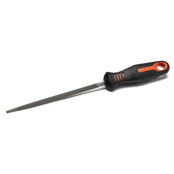 NICHOLSON Triangle Single Cut Slim Taper File with Ergonomic Handle, 6 in - GW 21729HNN NICHOLSON