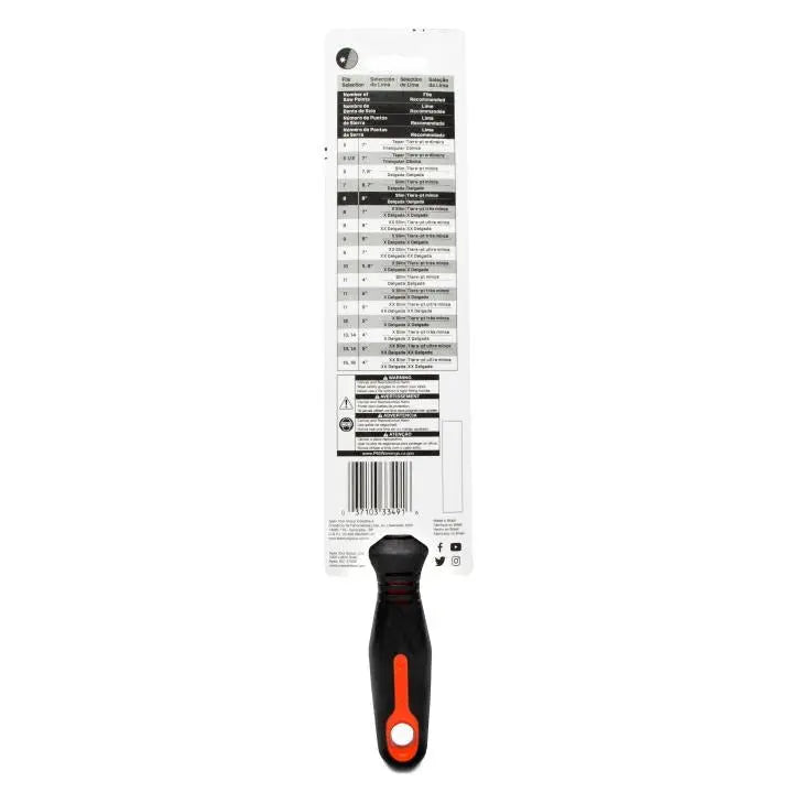 NICHOLSON Triangle Single Cut Slim Taper File with Ergonomic Handle, 6 in - GW 21729HNN NICHOLSON