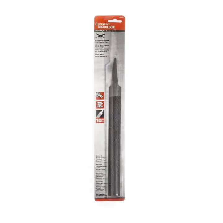 NICHOLSON Half Round Double Cut Bastard File, 10 in - GW 21858N NICHOLSON