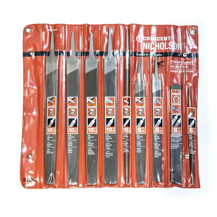 NICHOLSON Set of 9 Maintenance File, 6 in, 8 in and 10 in - GW 22030NNN NICHOLSON