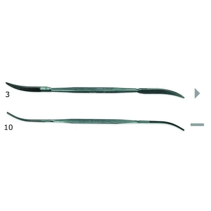 NICHOLSON Number 2 Cut Style 10 Silversmith's Rifflers, 7-1/2 in - GW 41102 NICHOLSON