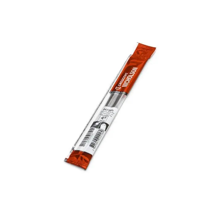 NICHOLSON Half Round Double Cut Smooth File, 4 in - GW 04762N NICHOLSON