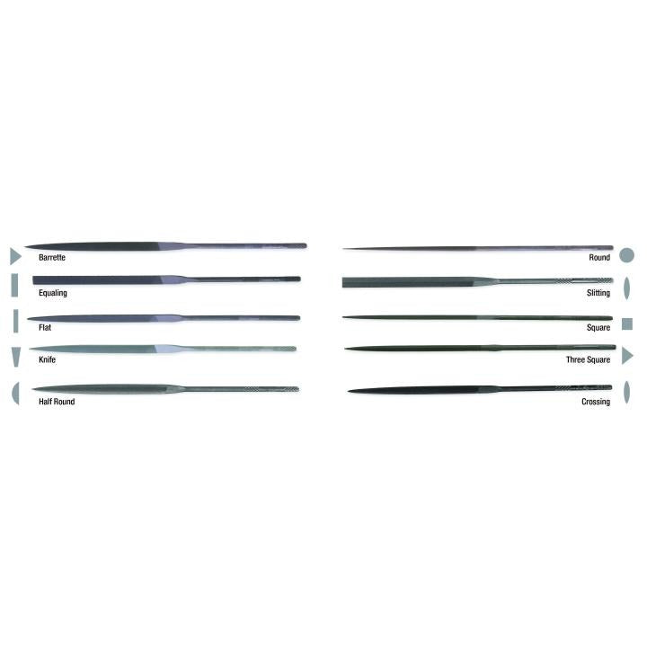 Crescent Nicholson 12 Piece 5-1/2" 2 Cut File Assortment