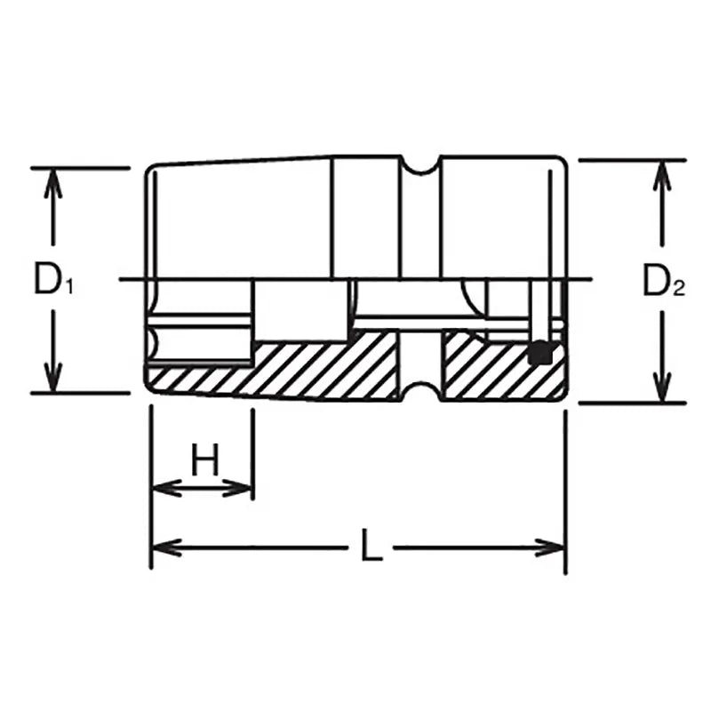 Ko-ken Tools 8mm 3/8 Sq. Dr. 6 point Sleeve Drive Metric Socket Ko-ken Tools