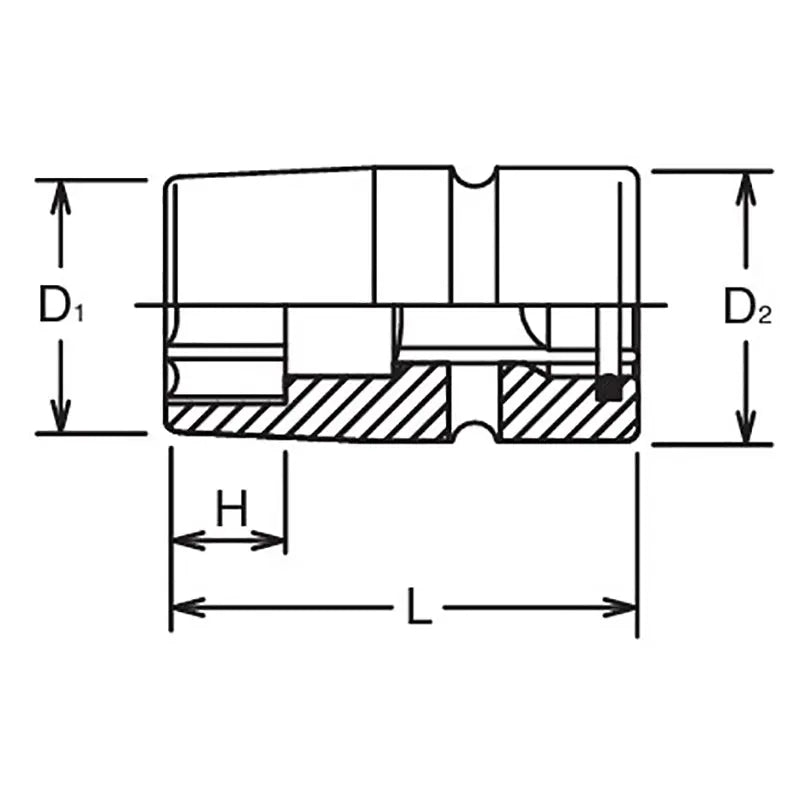 Ko-ken Tools 10mm 1/2 Sq. Dr. Impact 6-Point Sleeve Drive Socket Ko-ken Tools