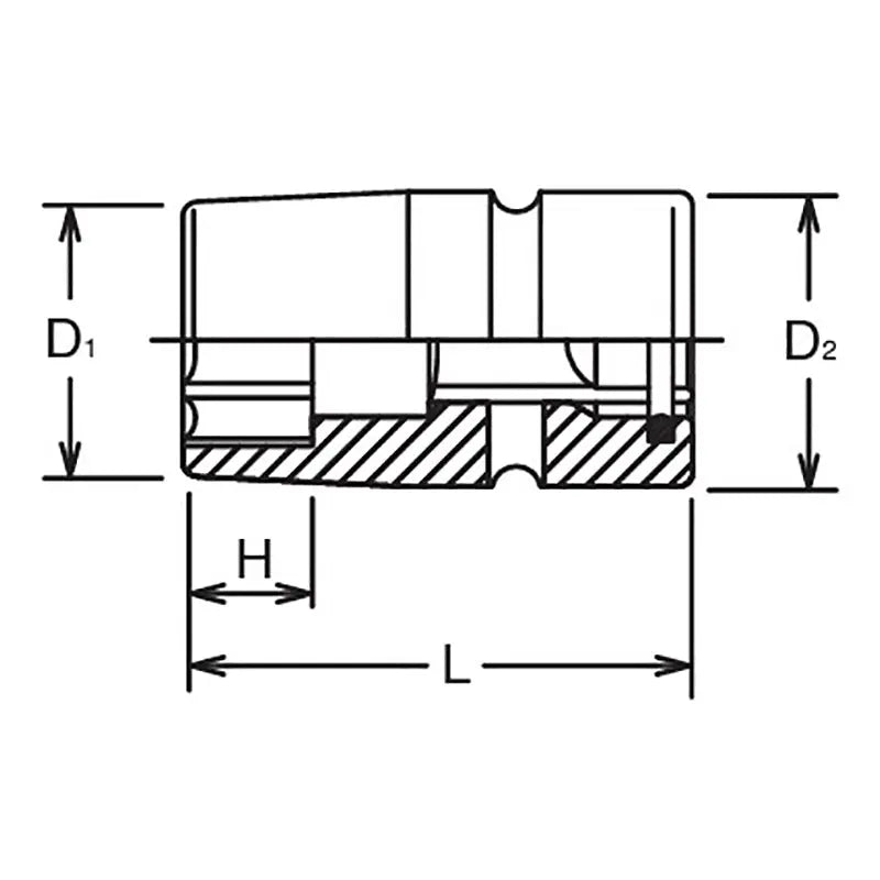 Ko-ken Tools 24mm 1/2 Sq. Dr. Impact 6-Point Sleeve Drive Socket Ko-ken Tools