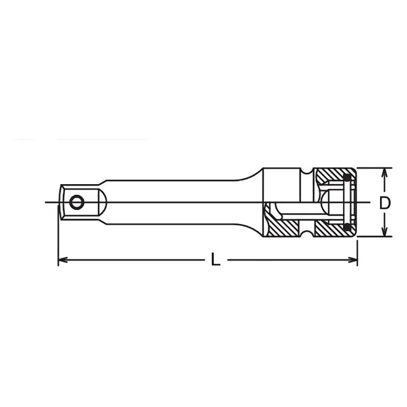 Ko-ken Tools 1/2 Sq. Dr. Adaptor 3/8 Square 100mm Pin type Ko-ken Tools