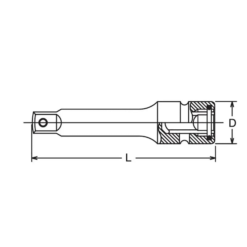 Ko-ken Tools 1/2 Sq. Dr. Extension Bar Pin 125mm Sleeve Drive Ko-ken Tools
