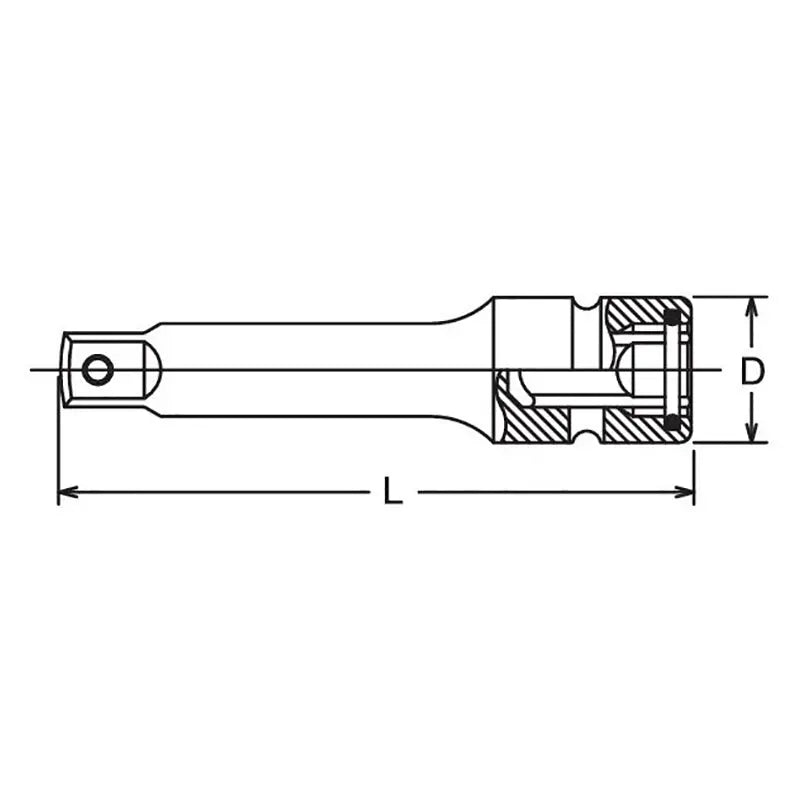 Ko-ken Tools 1/2 Sq. Dr. Extension Bar Pin 250mm Sleeve Drive Ko-ken Tools