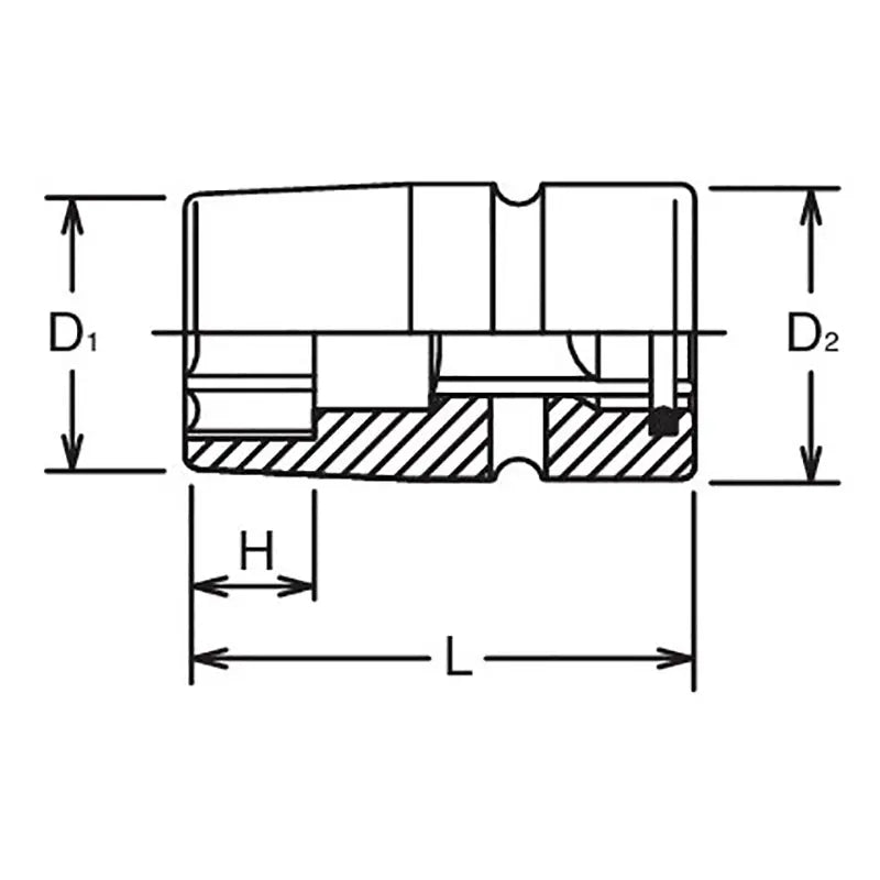 Ko-ken Tools 3/4 Sq. Dr. Socket 32mm 6 point 70mm Sleeve Drive Ko-ken Tools