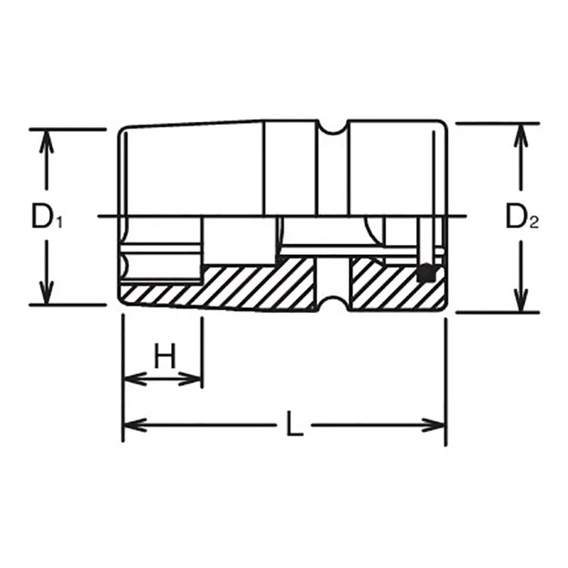 Ko-ken Tools 3/4 Sq. Dr. Socket 36mm 6 point 70mm Sleeve Drive Ko-ken Tools