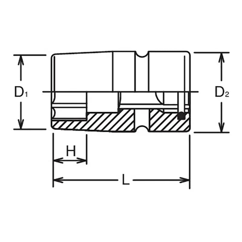 Ko-ken Tools 3/4 Sq. Dr. Socket 50mm 6 point 77mm Sleeve Drive Ko-ken Tools