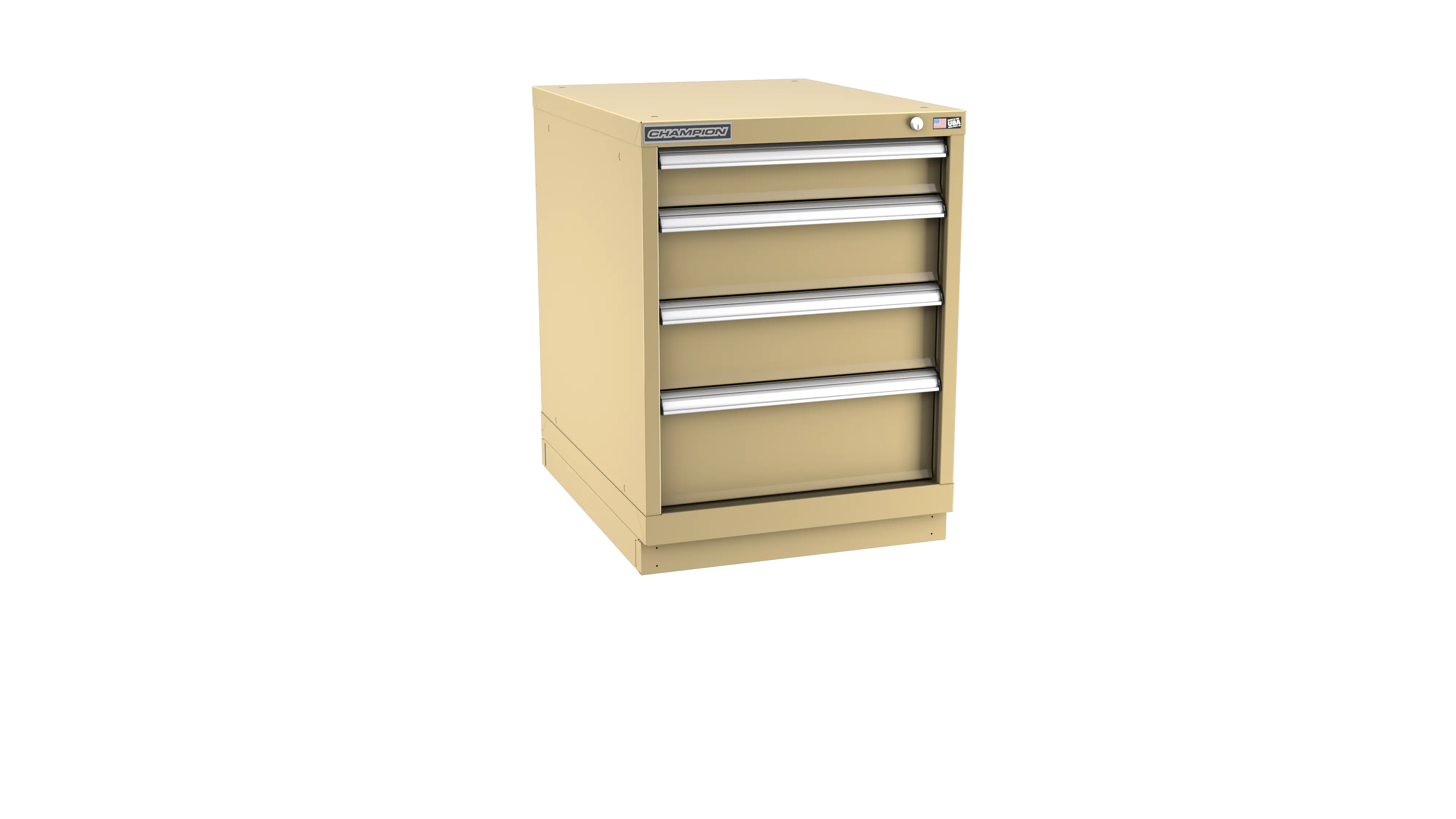 Champion Tool 4-Drawer Metal Modular Storage Cabinet with 33 Internal Compartments, 22-3/16 W x 29-7/8 H x 28-1/2 D in - CM NW1200-0401-ILC-FTB Champion Tool Storage