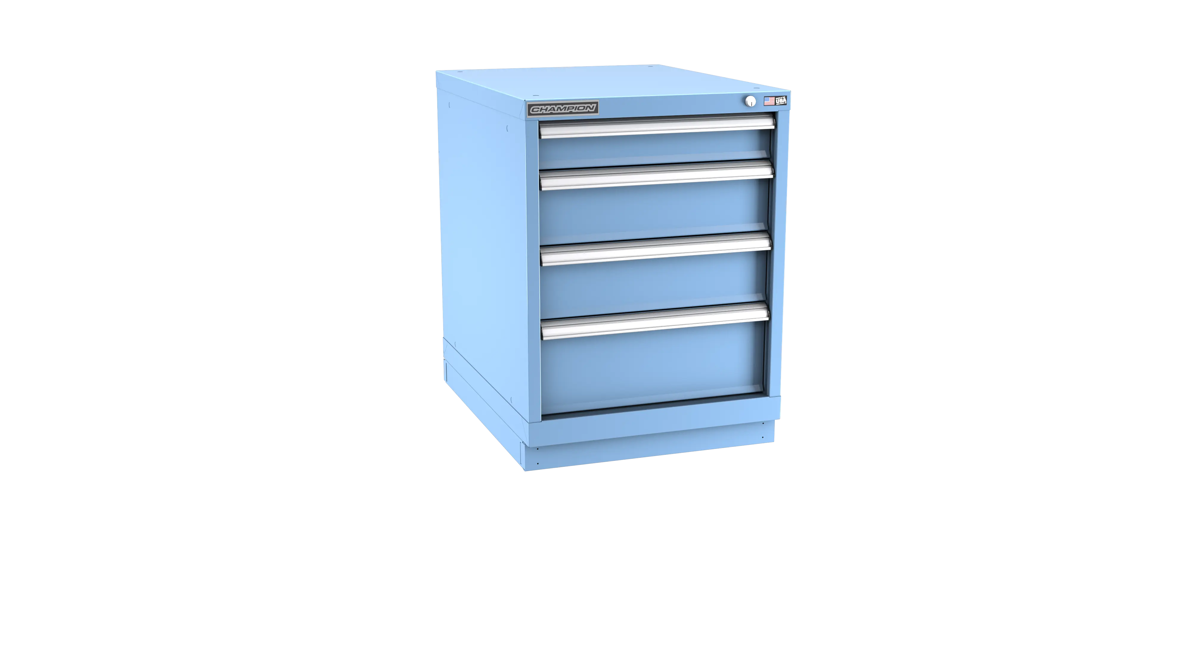 Champion Tool 4-Drawer Metal Modular Storage Cabinet with 33 Internal Compartments, 22-3/16 W x 29-7/8 H x 28-1/2 D in - CM NW1200-0401-ILC-FTB Champion Tool Storage