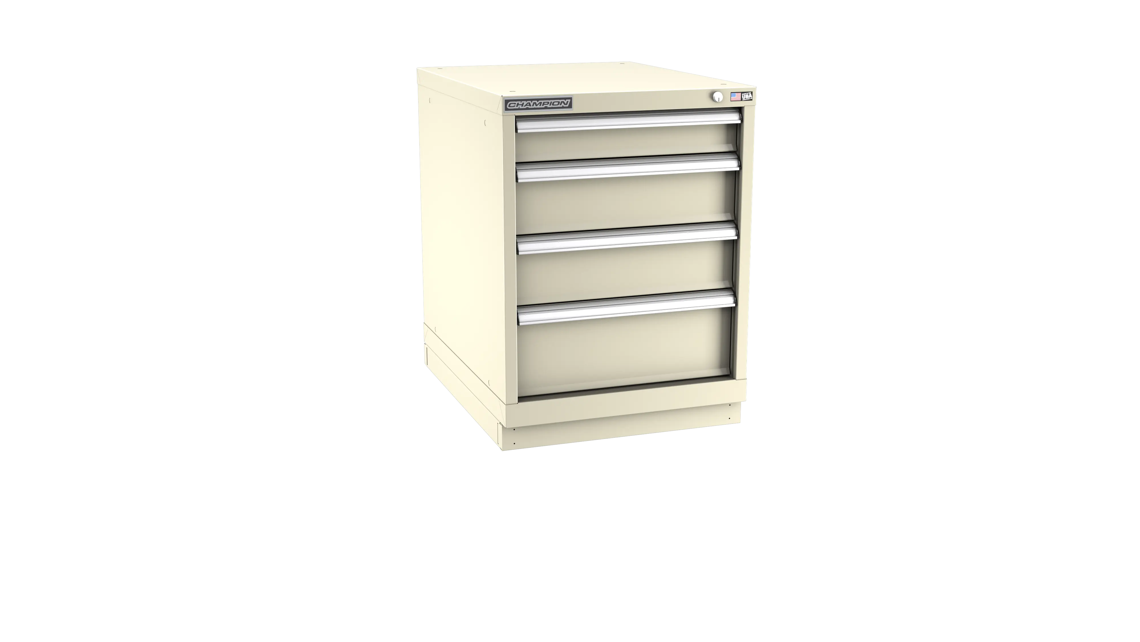 Champion Tool 4-Drawer Metal Modular Storage Cabinet with 33 Internal Compartments, 22-3/16 W x 29-7/8 H x 28-1/2 D in - CM NW1200-0401-ILC-FTB Champion Tool Storage