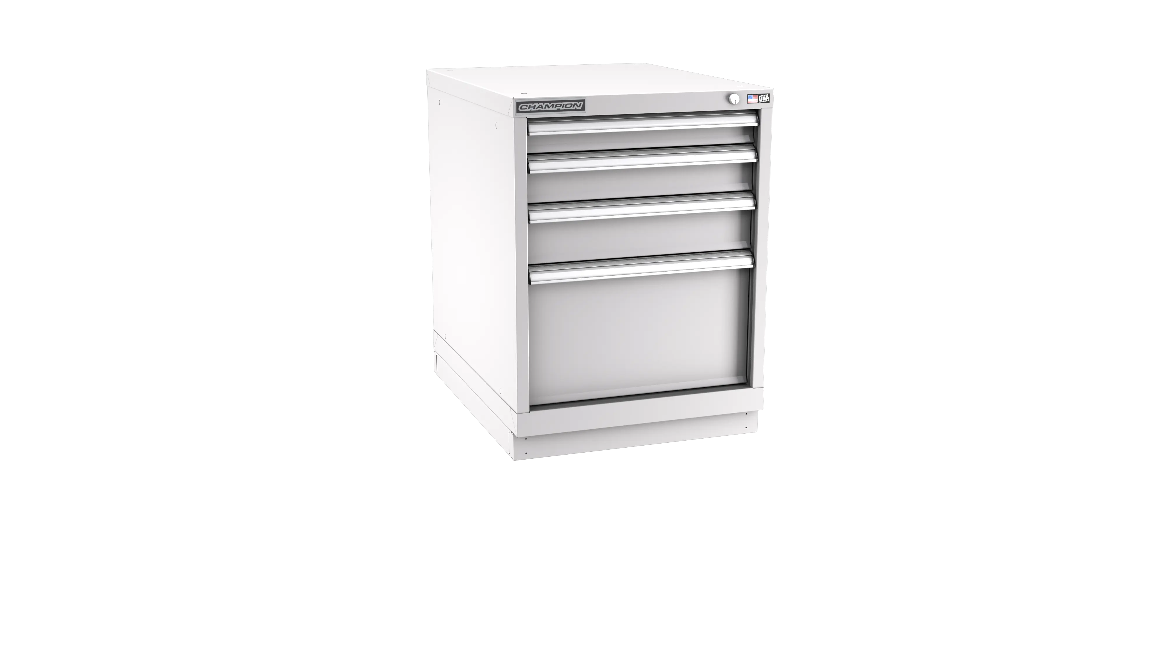 Champion Tool 4-Drawer Metal Modular Storage Cabinet with 29 Internal Compartments, 22-3/16 W x 29-7/8 H x 28-1/2 D in - CM NW1200-0402-ILC-FTB Champion Tool Storage