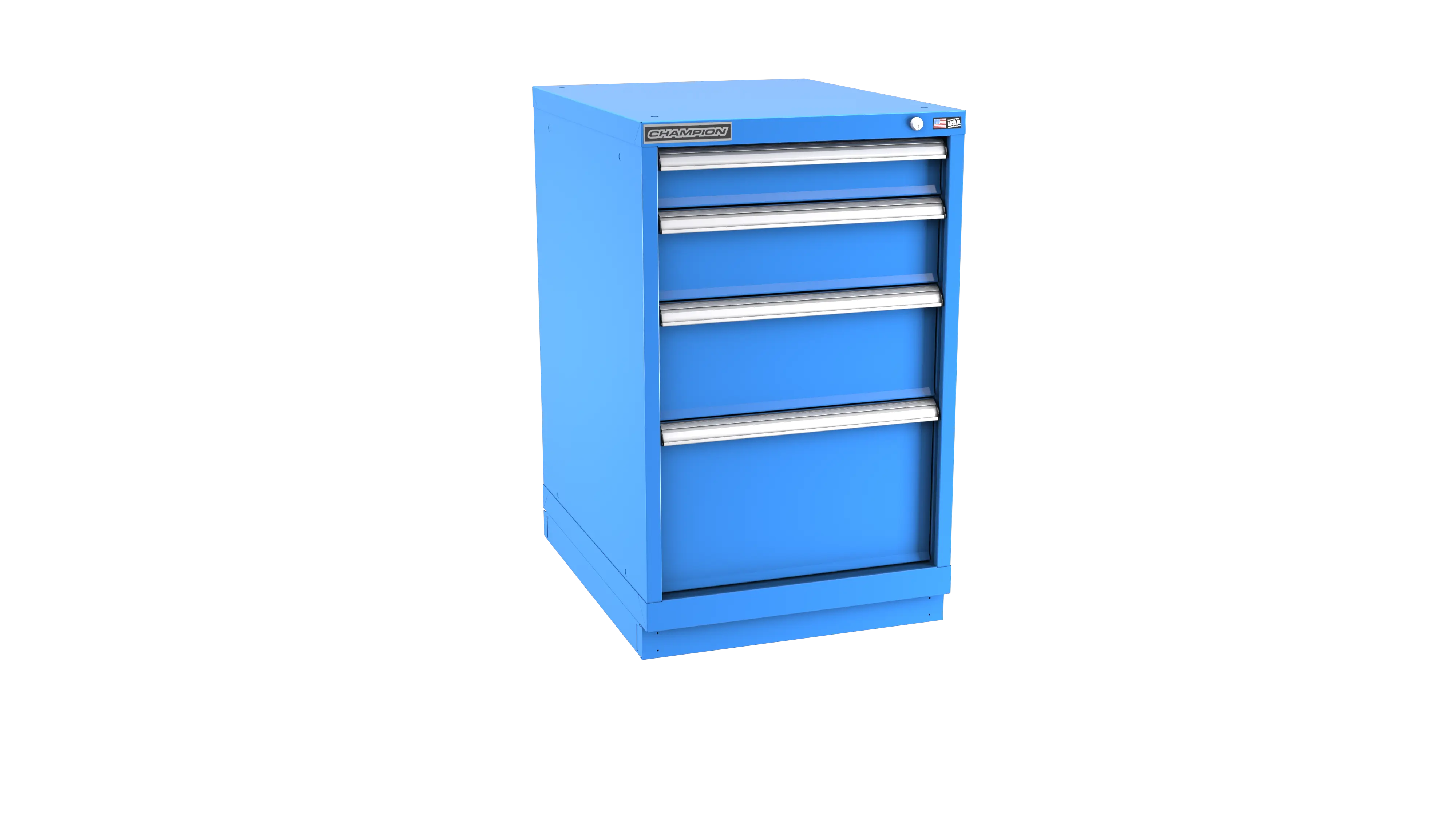Champion Tool 4-Drawer Metal Modular Storage Cabinet with 21 Internal Compartments, 22-3/16 W x 35-7/8 H x 28-1/2 D in - CM NW1500-0401-ILC-FTB Champion Tool Storage