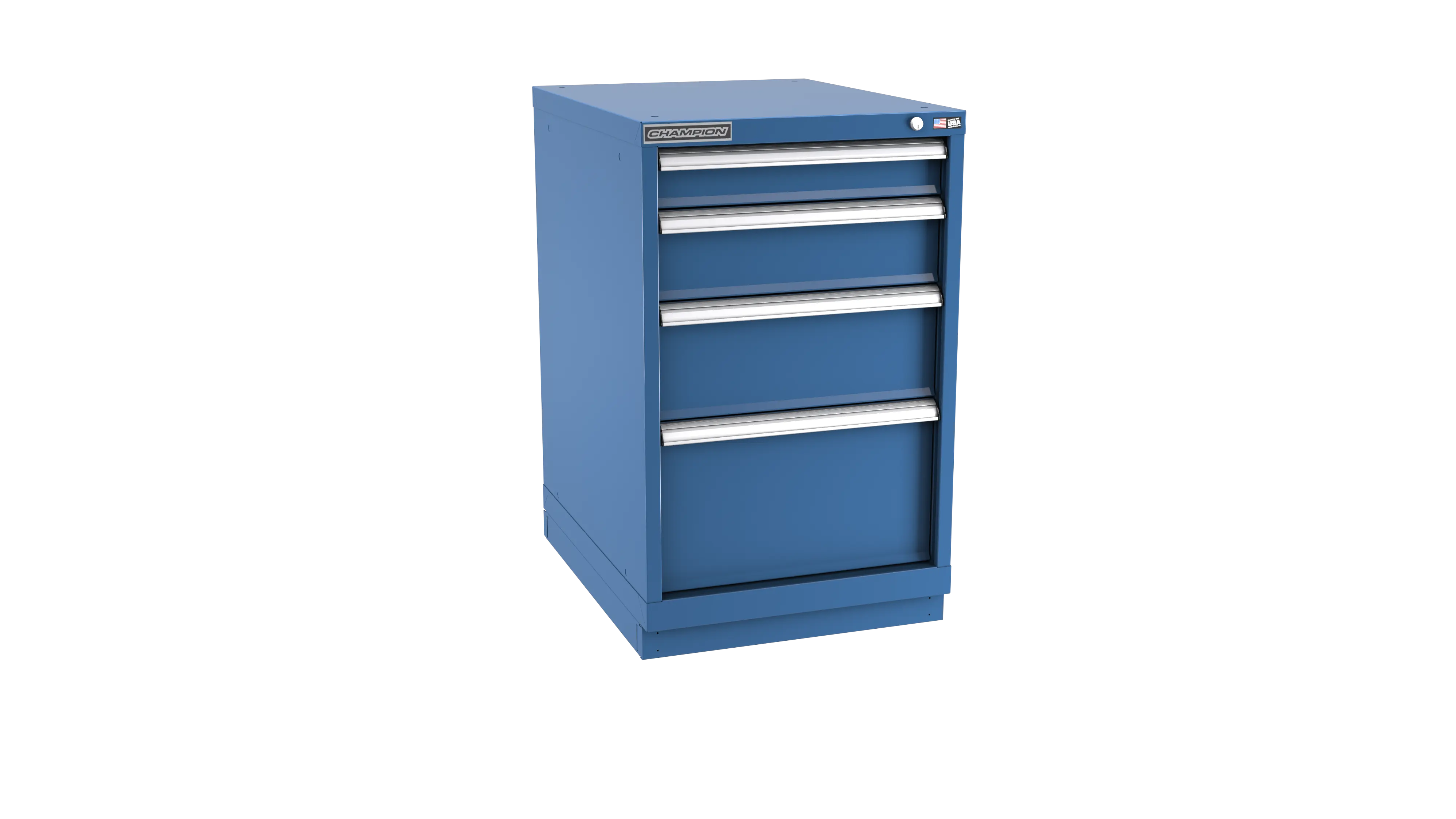 Champion Tool 4-Drawer Metal Modular Storage Cabinet with 21 Internal Compartments, 22-3/16 W x 35-7/8 H x 28-1/2 D in - CM NW1500-0401-ILC-FTB Champion Tool Storage