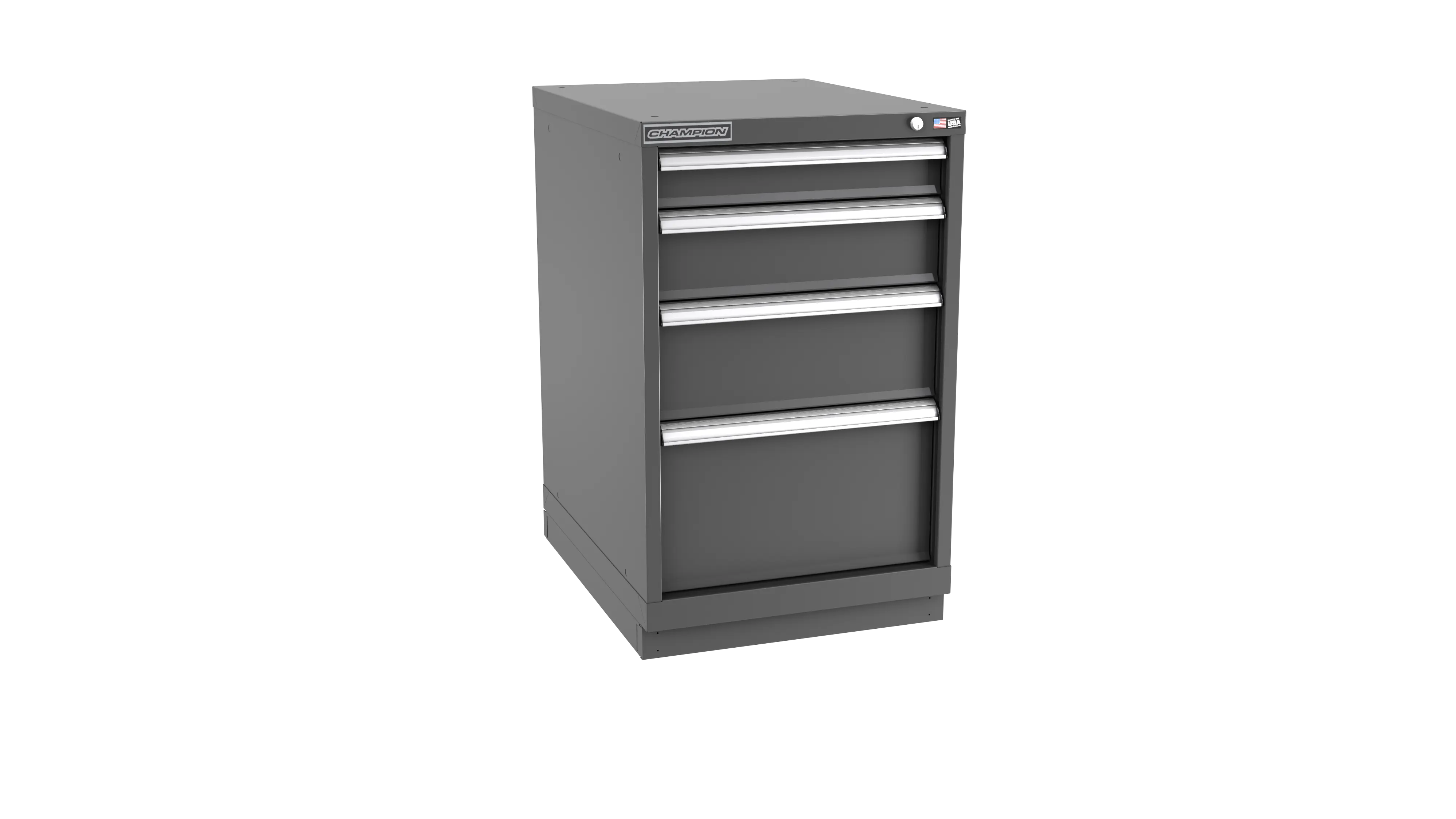 Champion Tool 4-Drawer Metal Modular Storage Cabinet with 21 Internal Compartments, 22-3/16 W x 35-7/8 H x 28-1/2 D in - CM NW1500-0401-ILC-FTB Champion Tool Storage