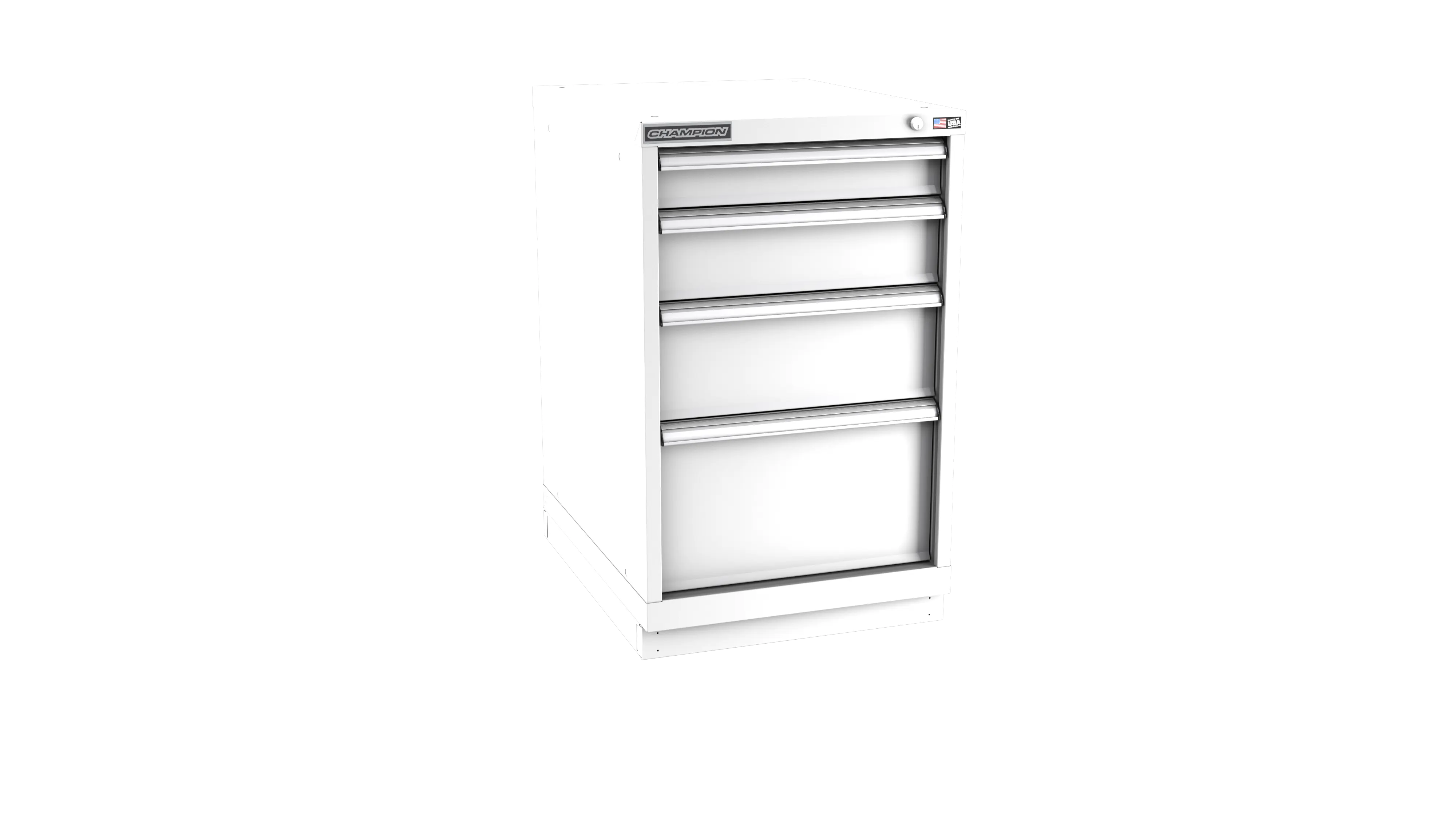 Champion Tool 4-Drawer Metal Modular Storage Cabinet with 21 Internal Compartments, 22-3/16 W x 35-7/8 H x 28-1/2 D in - CM NW1500-0401-ILC-FTB Champion Tool Storage