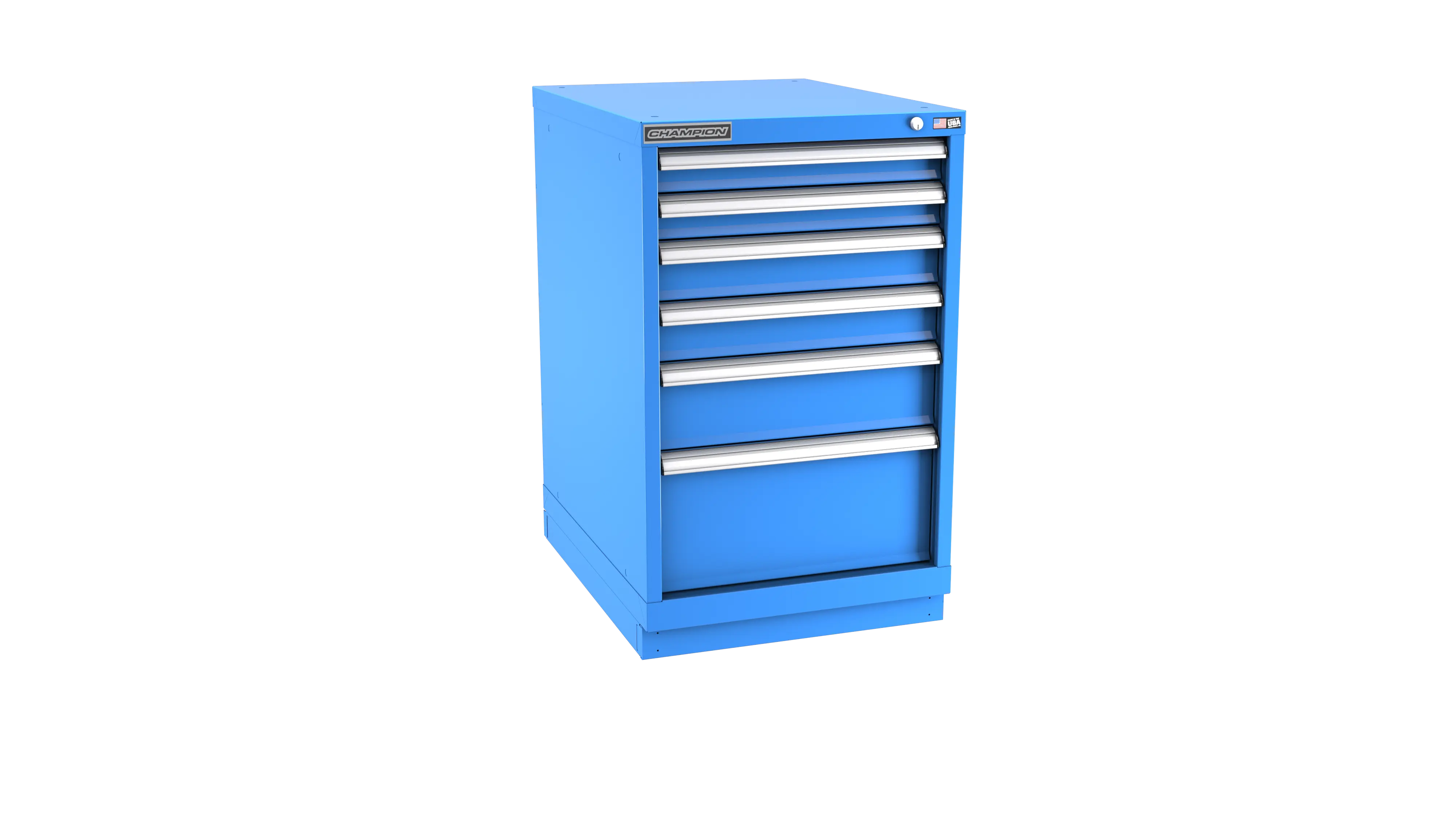 Champion Tool 6-Drawer Metal Modular Storage Cabinet with 58 Internal Compartments, 22-3/16 W x 35-7/8 H x 28-1/2 D in - CM NW1500-0601-ILC-FTB Champion Tool Storage