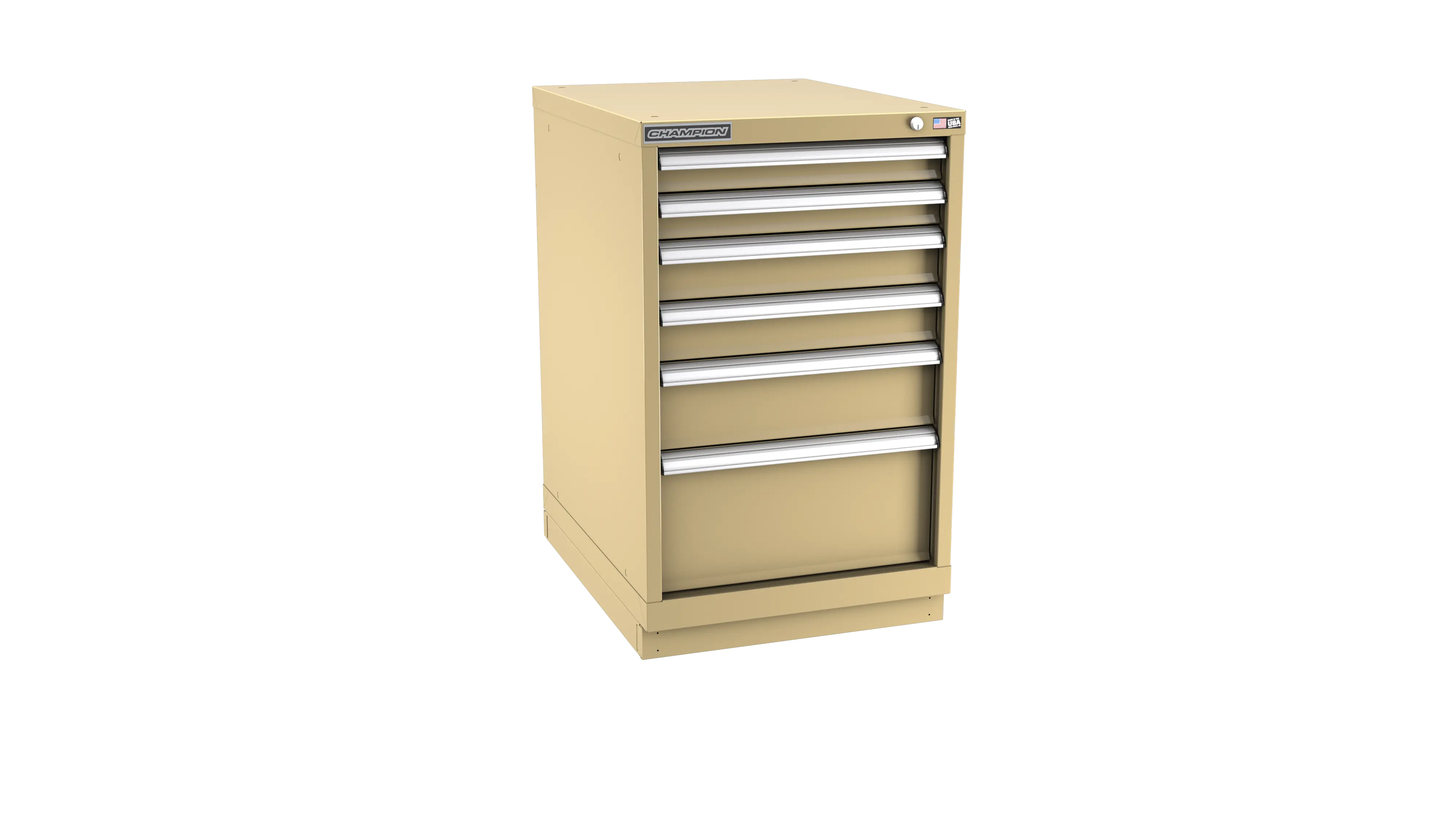 Champion Tool 6-Drawer Metal Modular Storage Cabinet with 58 Internal Compartments, 22-3/16 W x 35-7/8 H x 28-1/2 D in - CM NW1500-0601-ILC-FTB Champion Tool Storage