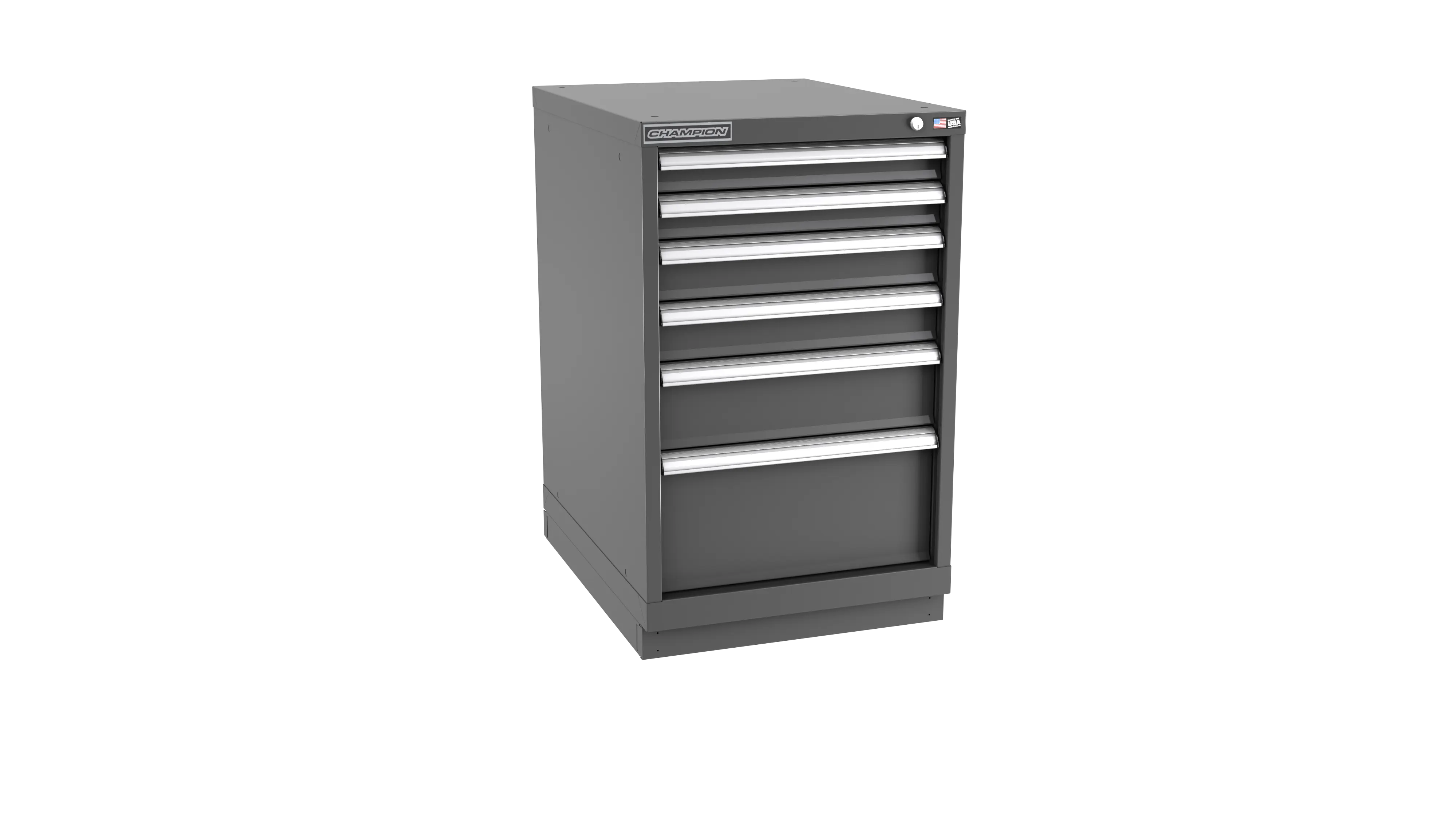 Champion Tool 6-Drawer Metal Modular Storage Cabinet with 58 Internal Compartments, 22-3/16 W x 35-7/8 H x 28-1/2 D in - CM NW1500-0601-ILC-FTB Champion Tool Storage