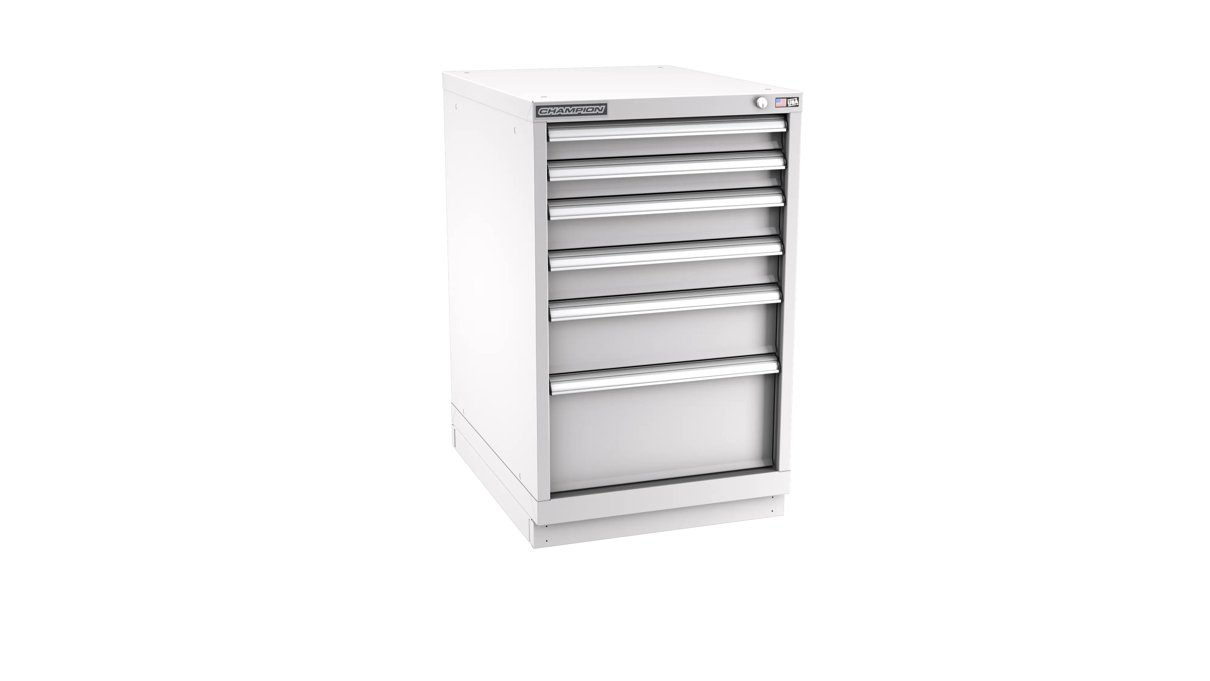 Champion Tool 6-Drawer Metal Modular Storage Cabinet with 58 Internal Compartments, 22-3/16 W x 35-7/8 H x 28-1/2 D in - CM NW1500-0601-ILC-FTB Champion Tool Storage