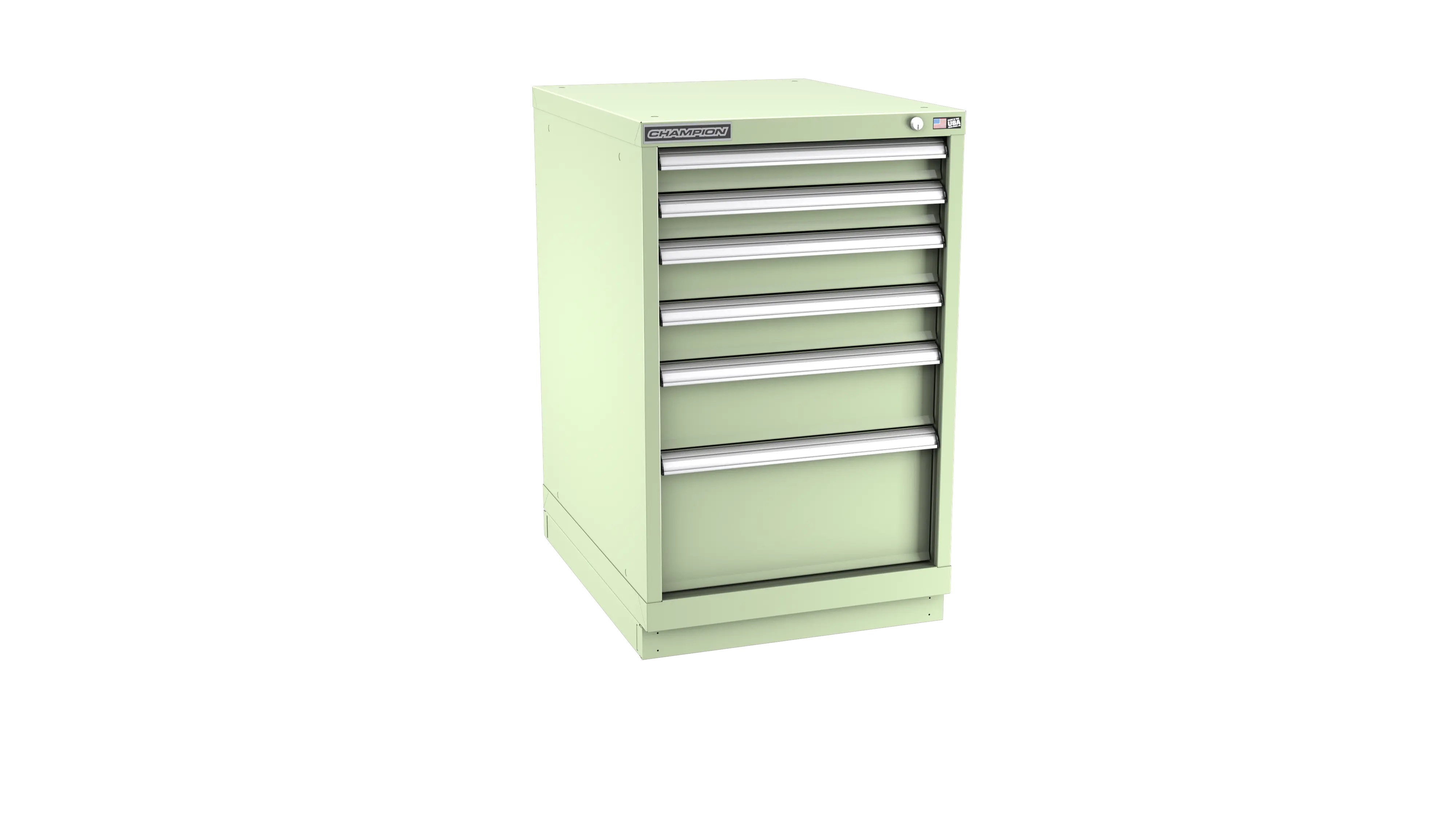 Champion Tool 6-Drawer Metal Modular Storage Cabinet with 58 Internal Compartments, 22-3/16 W x 35-7/8 H x 28-1/2 D in - CM NW1500-0601-ILC-FTB Champion Tool Storage