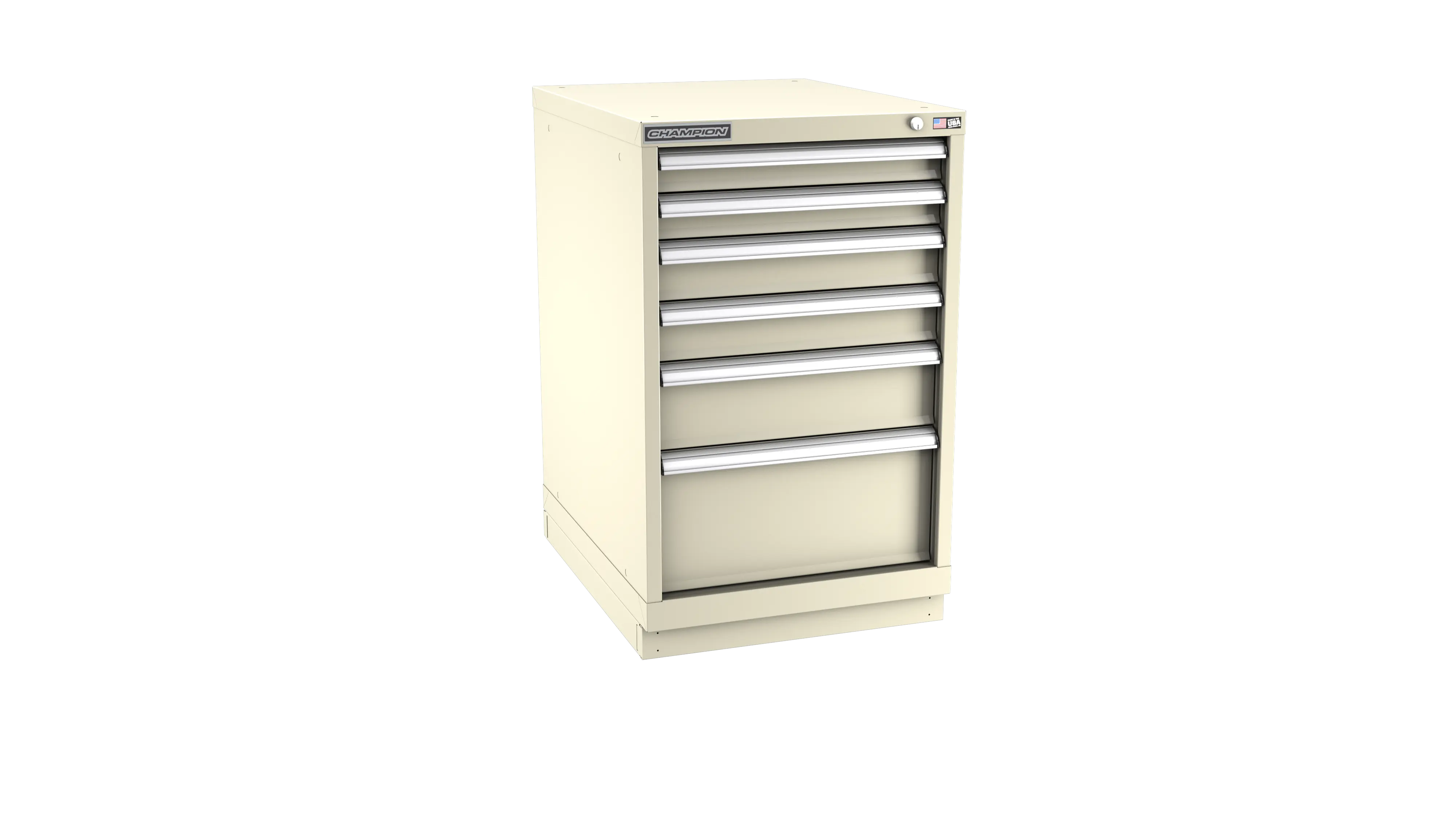 Champion Tool 6-Drawer Metal Modular Storage Cabinet with 58 Internal Compartments, 22-3/16 W x 35-7/8 H x 28-1/2 D in - CM NW1500-0601-ILC-FTB Champion Tool Storage